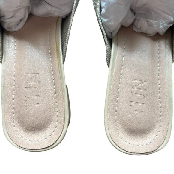 Beige Pointed Toe Knitted Mules With Low Block Heel By TIJN Size 8 - Picture 4 of 6